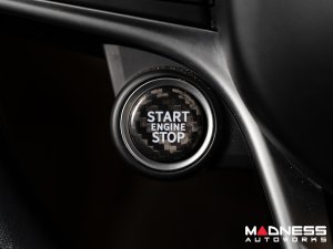 Alfa Romeo Stelvio Start Stop Button Overlay - Carbon Fiber - Feroce Carbon Alfa Romeo Stelvio Start Stop Button Overlay - Carbon Fiber - Feroce Carbon